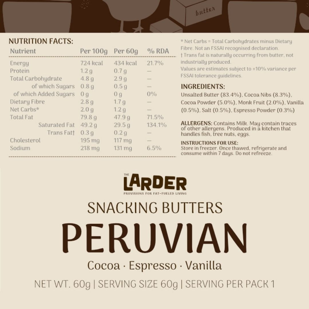 Peruvian Snacking Butter - Cocoa, Espresso & Vanilla