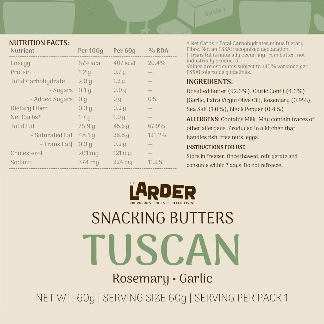 Tuscan Snacking Butter — Rosemary & Garlic