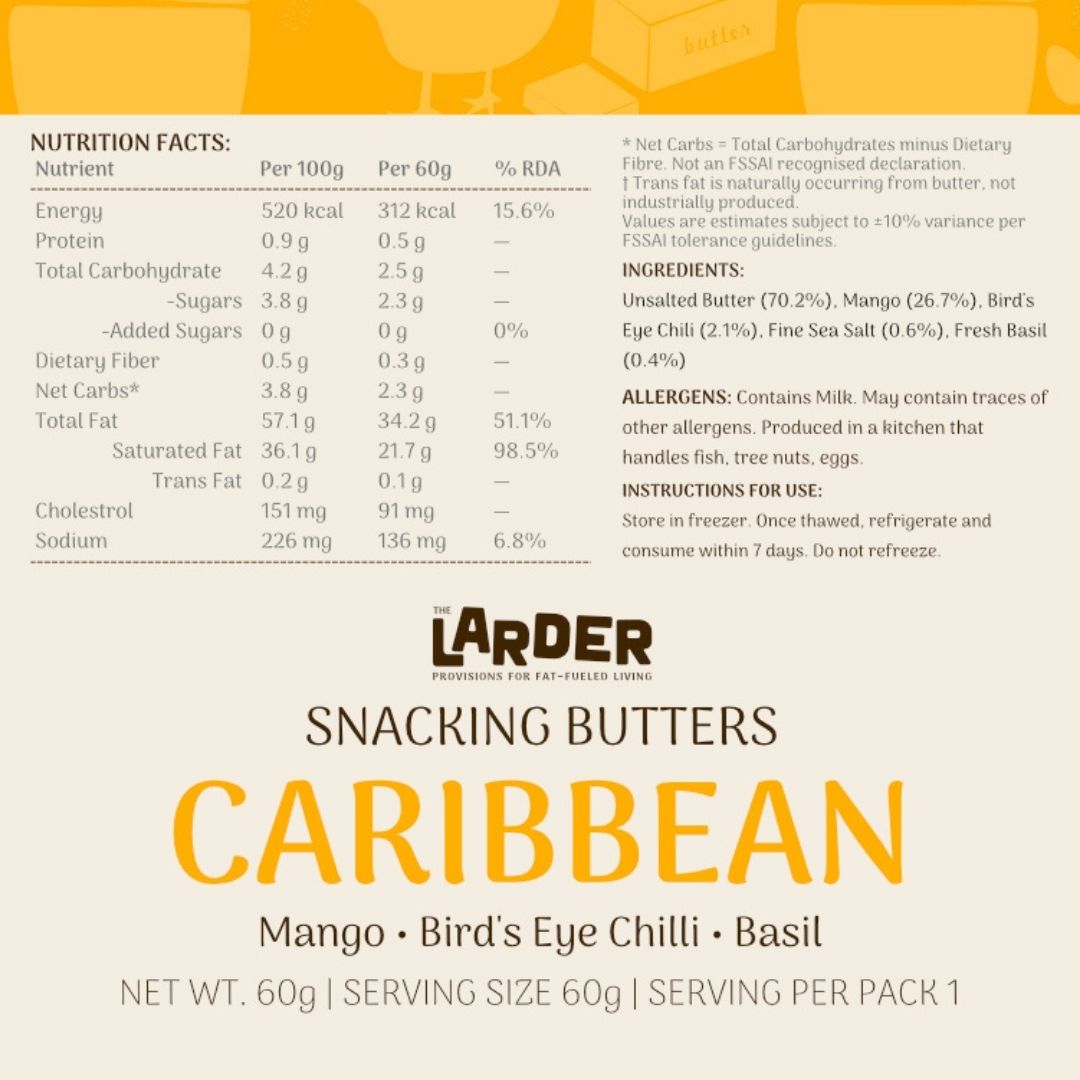 Caribbean Snacking Butter — Mango, Birds Eye Chili & Basil