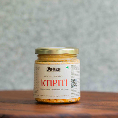 Ktipiti Greek roasted pepper and feta dip — keto-friendly, no seed oils, made in small batches in Bangalore by The Larder