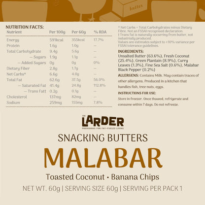 Malabar Snacking Butter — Toasted Coconut, Banana Chips & Curry Leaf
