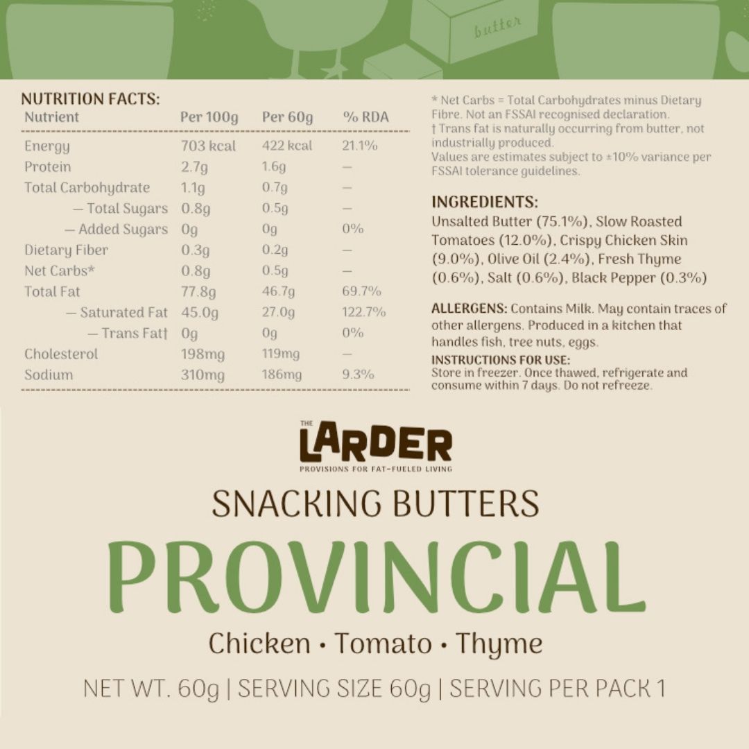 Provincial Snacking Butter — Chicken, Tomato & Thyme