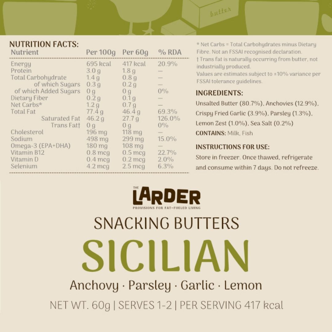 Sicilian Snacking Butter - Anchovy, Parsley, Garlic & Lemon
