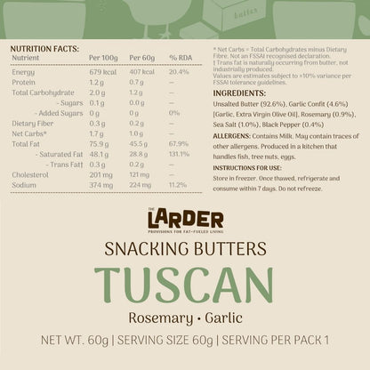 Tuscan Snacking Butter — Rosemary & Garlic