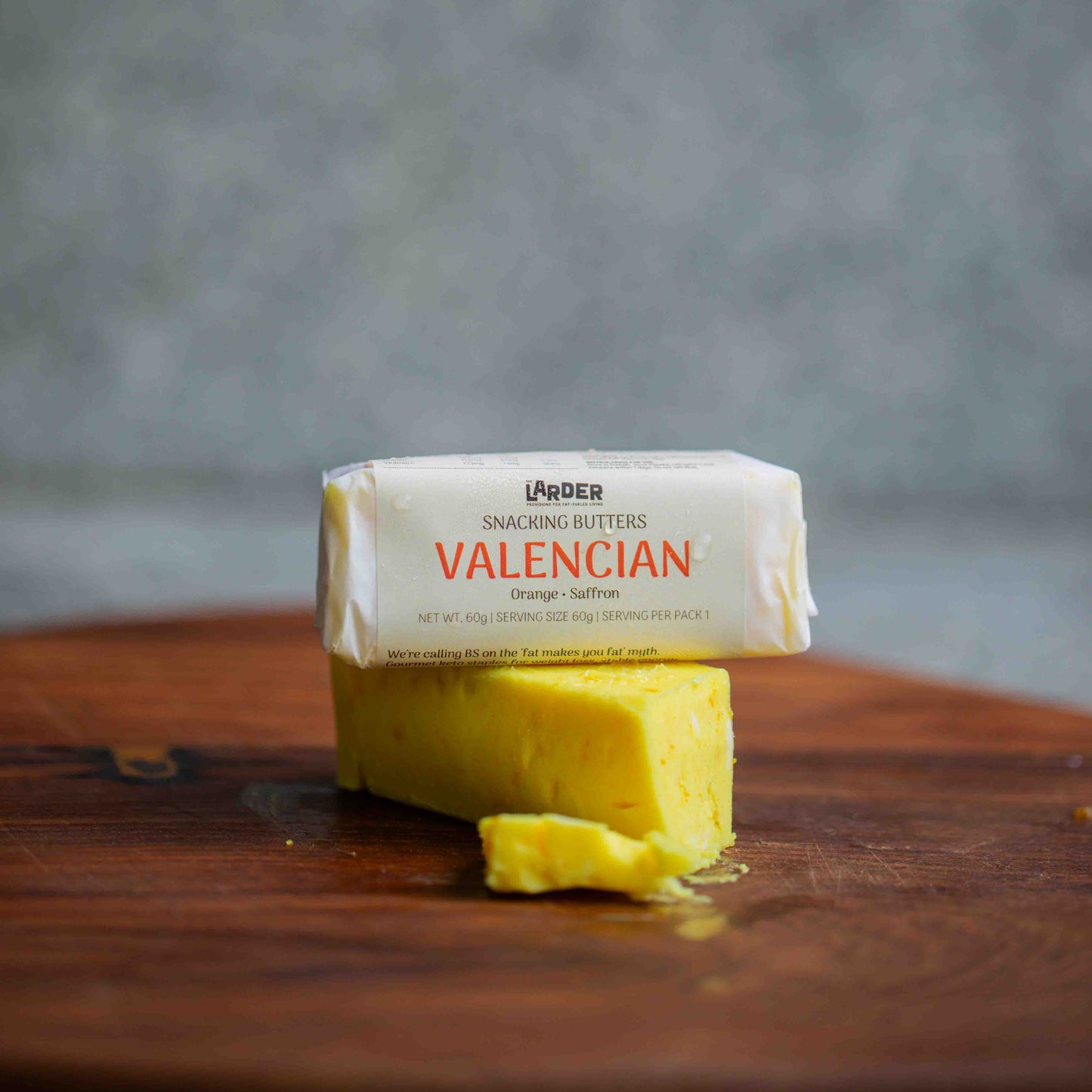 Valencian snacking butter with orange and saffron — keto compound butter, no seed oils, made in Bangalore by The Larder